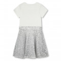 Robe bimatière à sequins MICHAEL KORS pour FILLE