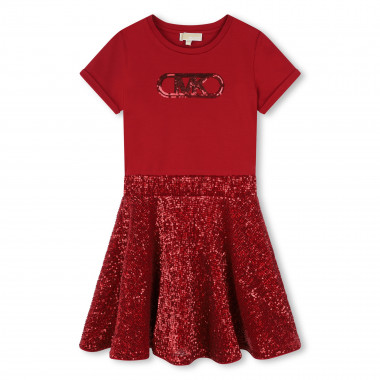 Vestito bimateriale paillettes MICHAEL KORS Per BAMBINA