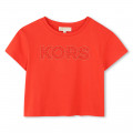 Cropped cotton T-shirt MICHAEL KORS for GIRL