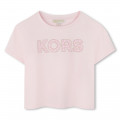 Cropped cotton T-shirt MICHAEL KORS for GIRL