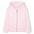 Hooded fleece cardigan MICHAEL KORS for GIRL
