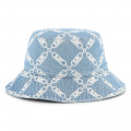 Illustrated denim bucket hat MICHAEL KORS for GIRL