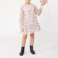 Polka-dot flocked tulle dress CHARABIA for GIRL