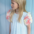 Tulle dress with pompoms CHARABIA for GIRL
