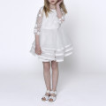 Embroidered bi-material dress CHARABIA for GIRL