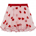 Heart-embellished tulle skirt CHARABIA for GIRL