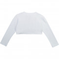 Cotton interlock crop cardigan CHARABIA for GIRL