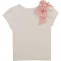 Interlock T-shirt with bow CHARABIA for GIRL