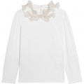 T-shirt with bows on collar CHARABIA for GIRL