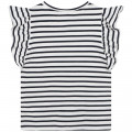 Striped stretch jersey T-shirt CHARABIA for GIRL