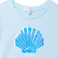 Cotton seashell T-shirt CHARABIA for GIRL