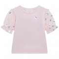 T-shirt with tulle sleeves CHARABIA for GIRL