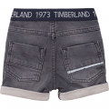Fleece-effect denim bermudas TIMBERLAND for BOY