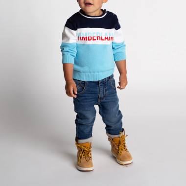 Pull tricot 100 % coton TIMBERLAND pour GARCON