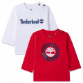 Pack de 2 camisetas de algodón TIMBERLAND para NIÑO