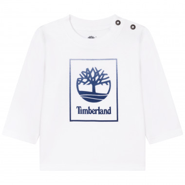 Katoenen T-shirt lange mouw TIMBERLAND Voor