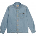 Chemise jean manches longues TIMBERLAND pour GARCON