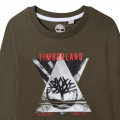Katoenen T-shirt met lange mouwen TIMBERLAND Voor