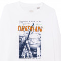 T-shirt van jersey met flockprint TIMBERLAND Voor