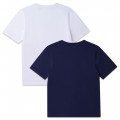Lot de 2 T-shirts en coton TIMBERLAND pour GARCON