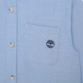 Katoenen overhemd met logo TIMBERLAND Voor