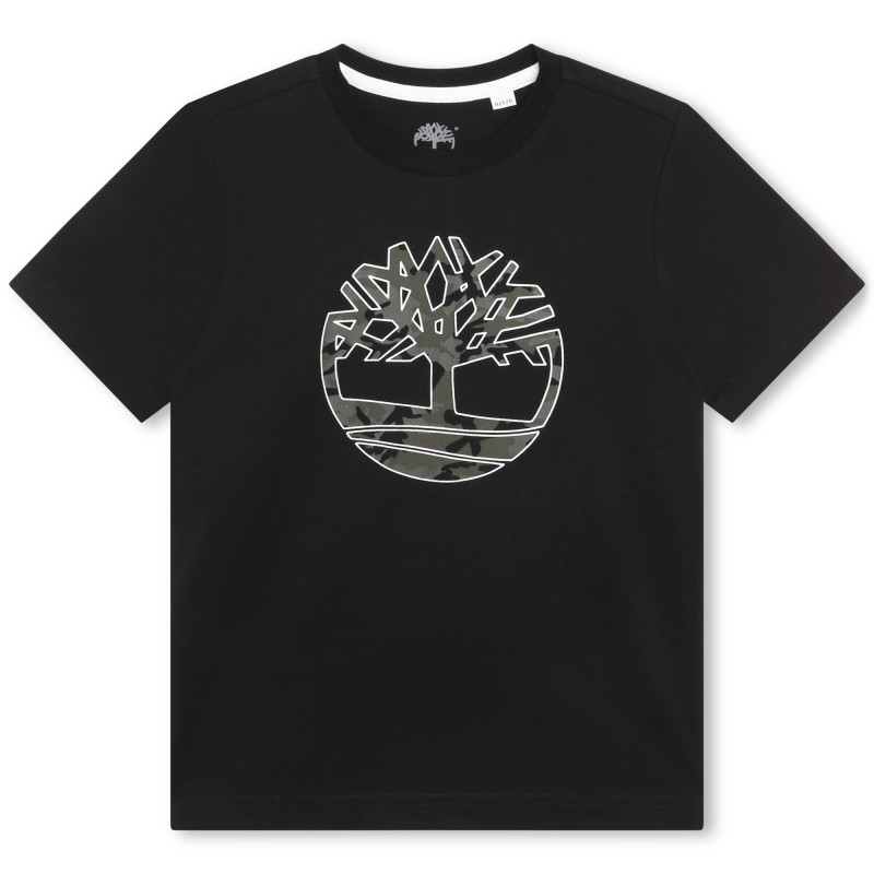 TIMBERLAND T Shirt mit Baum Logo junge schwarz Kids around
