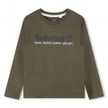 T-shirt with print and message TIMBERLAND for BOY