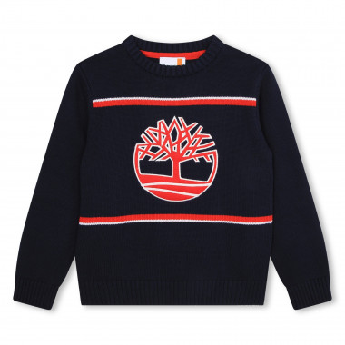 Pull en tricot logo et bandes TIMBERLAND pour GARCON