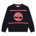 Knit logo and stripes jumper TIMBERLAND for BOY