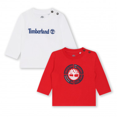 Lot de 2 T-shirts avec logo TIMBERLAND pour GARCON