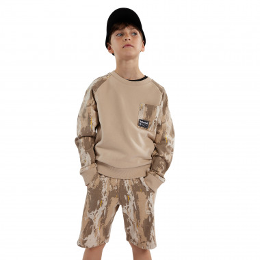 Printed fleece Bermuda shorts TIMBERLAND for BOY