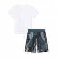 Dual-fabric T-shirt and shorts TIMBERLAND for BOY