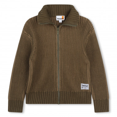 Zip-up knitted cardigan TIMBERLAND for BOY