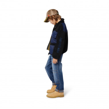 Zip-up bimaterial cardigan TIMBERLAND for BOY