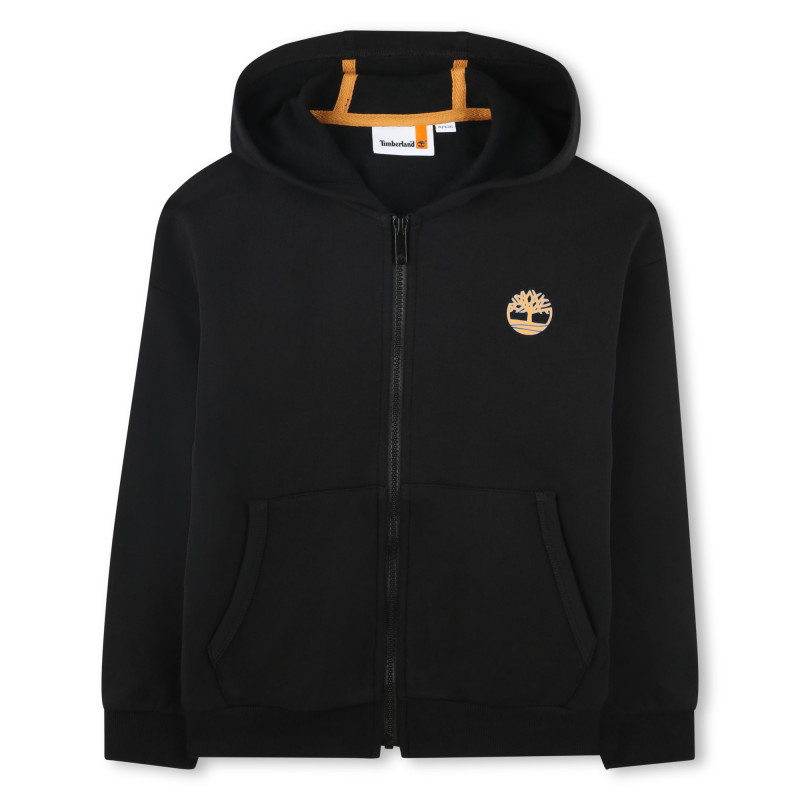 TIMBERLAND Hooded fleece cardigan boy black Kids around