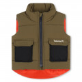 Sleeveless zip-up puffer TIMBERLAND for BOY