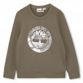Printed Fleece Sweatshirt TIMBERLAND for BOY