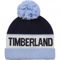 Cotton tricot beanie with pompom TIMBERLAND for BOY