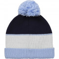 Cotton tricot beanie with pompom TIMBERLAND for BOY