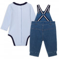 Organic-cotton dungarees and onesie TIMBERLAND for BOY