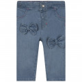 Stretch jeans with bows BILLIEBLUSH for GIRL