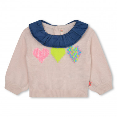 Knitted jumper with hearts BILLIEBLUSH for GIRL