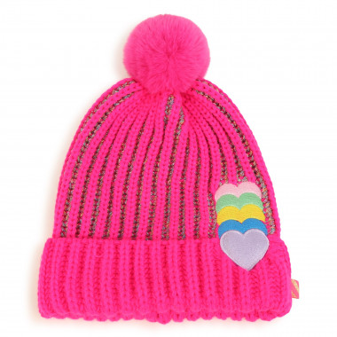 Striped beanie with hearts  for 