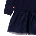Dual-material dress with bows BILLIEBLUSH for GIRL