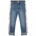 Sequined 5-pocket frayed jeans BILLIEBLUSH for GIRL