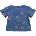Embroidered denim blouse BILLIEBLUSH for GIRL