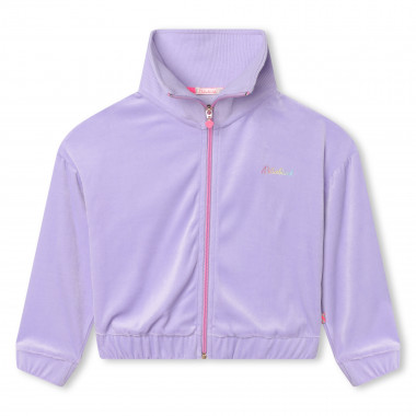 Velvet zip-up sweatshirt BILLIEBLUSH for GIRL