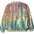 Sequined zipped bomber jacket BILLIEBLUSH for GIRL