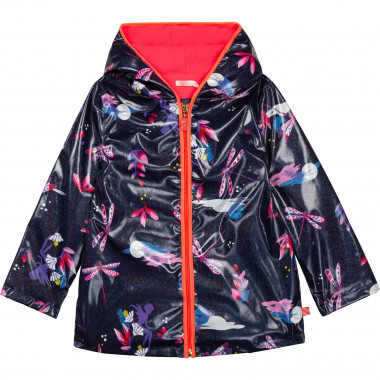 Printed hooded rain jacket BILLIEBLUSH for GIRL