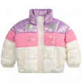 Tricolour hooded puffer jacket BILLIEBLUSH for GIRL